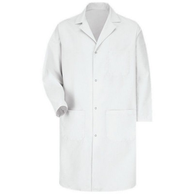 Red Kap™ Men's Lab Coat w/Four Gripper Closure - White