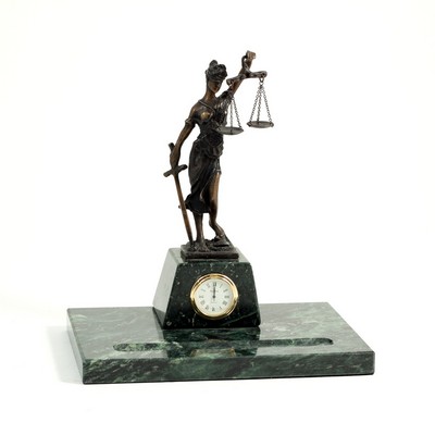 Pen Holder w/Clock - Legal