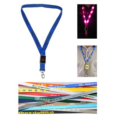 LED Flashing Nylon Lanyard