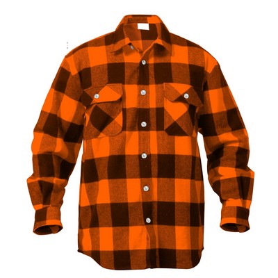 Orange Extra Heavyweight Flannel Shirt (S to XL)