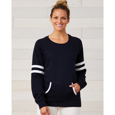 Enza Ladies Varsity Fleece Crew Neck Pullover