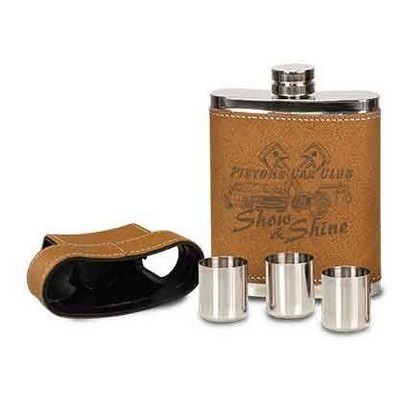 Flask Kit with 7 oz. Stainless Steel, Funnel, Shot Glasses