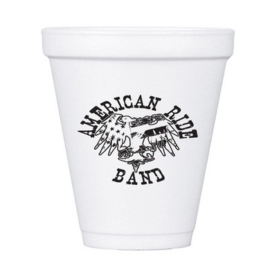 12 oz White Styrofoam Insulated Hot or Cold Foam Cup