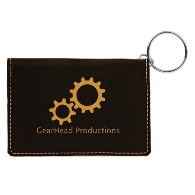 4 1/4" Black Leatherette ID Holder