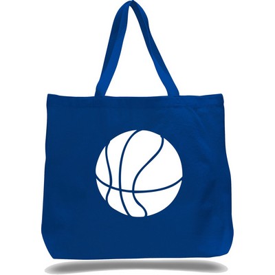 JUMBO Heavy Canvas Tote--Royal--1-Color Imprint