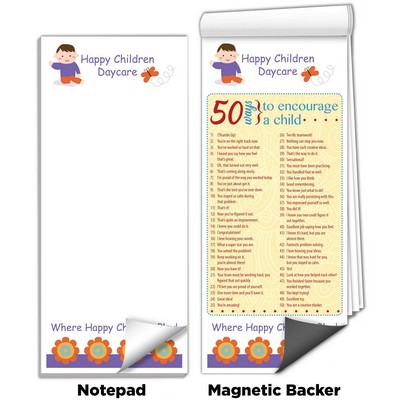 Full-Color Magnetic Notepads - Encourage a Child (3 1/2"x 8")