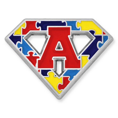 Autism Superman Symbol Pin