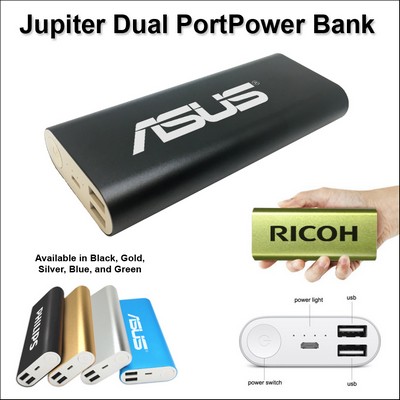 Jupiter Dual Port Power Bank 10000 mAh - Black