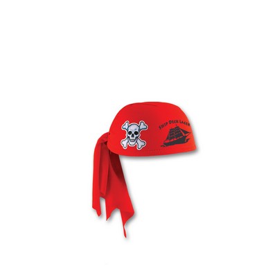 Imprinted Red Pirate Scarf Hat