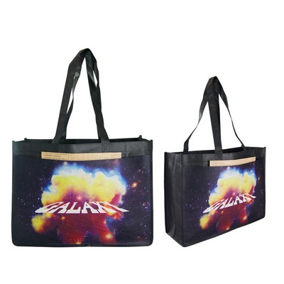 Fully Sublimated 16"x12" Evermore Shopper 100 GSM PET Non-Woven Tote Bag