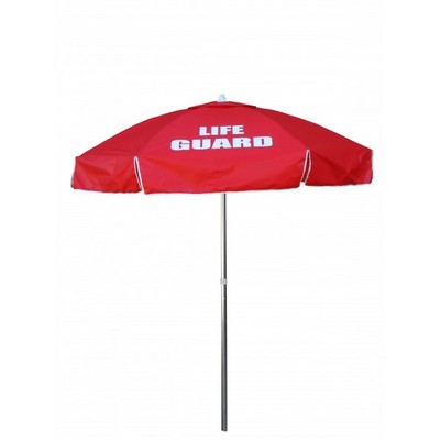 6' Red Umbrella w/Lifeguard Imprint