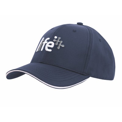 Sports Ripstop Cap with Sandwich Trim (Embroidered)