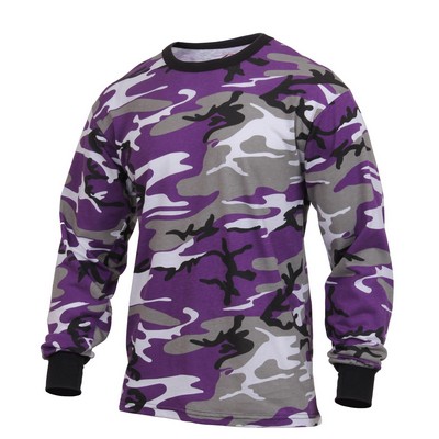 Ultra Violet Long Sleeve Camouflage T-Shirt (3X-Large)