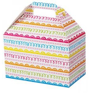 Sweet Swirls Themed Gable Gift Basket Box (8½"x5"x5½")