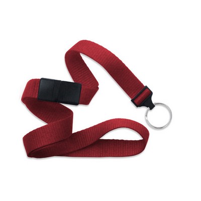 5/8" Blank Breakaway Lanyard w/Split Ring (Red)