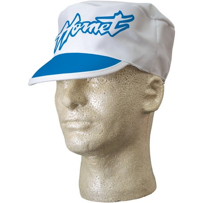 Poly-Cotton Twill Painter Cap w/Color Cloth Visor Trim