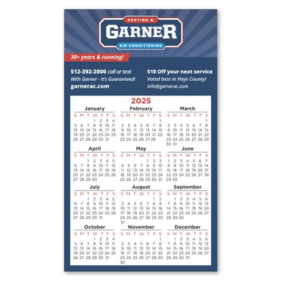 Calendar Square Corner Magnet 3 1/2 x 6