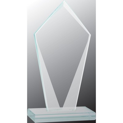 7 1/2" Diamond Jade Glass Award