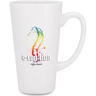 Full Color White Tall Cafe Mug 16 Oz