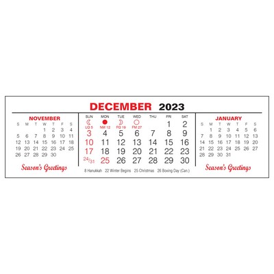 Holidate™ 2025 Calendar Pad, Red/Black