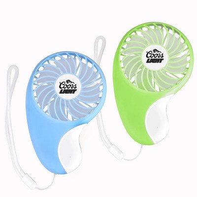 Rechargeable Turbo Mini Fan w/Lanyard (Shorter Prod Time)