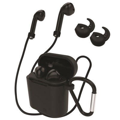 Supersonic® True Wireless Bluetooth® Earbuds w/Charging Case (Black)