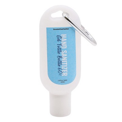 60% 1.5 Oz. Hand Sanitizer Gel Tottle w/Carabiner