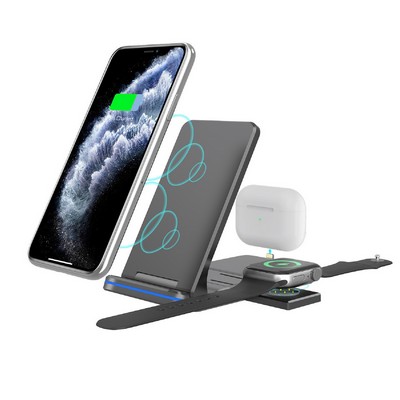 Z6E Foldable 15W Fast 3 in 1 Wireless Charger