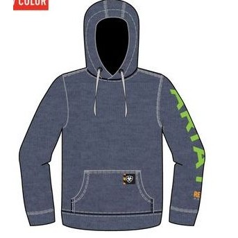 Ariat® Men's Navy Heather Rebar® Graphic Hoodie