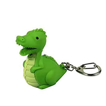 Green Dinosaur LED Sound Keychain