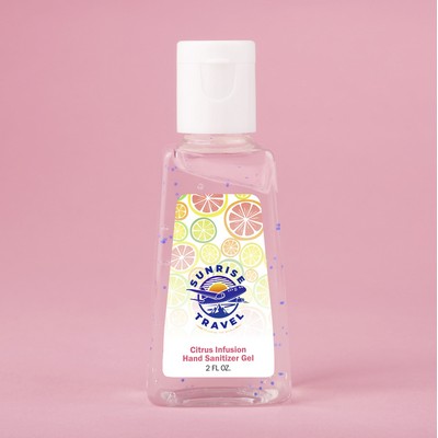 Hand Sanitizer Gel With Moisture Beads: 1 oz Triangle Bottle