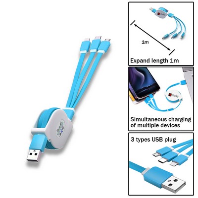 Usb 3-In-1 Retractable Cable