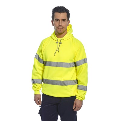 Hi-Vis Hooded Sweatshirt, Class 3