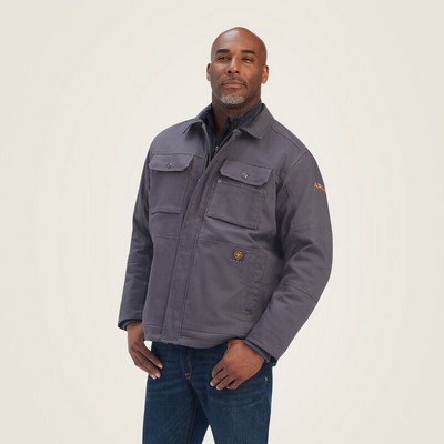 Ariat® Men's Gray Rebar® DuraCanvas™ Sherpa-Lined Coat