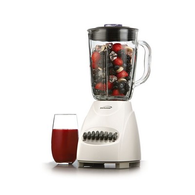 White 12-Speed Blender w/Glass Jar