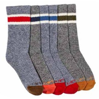 Carhartt® Juniors' Midweight Camp Crew Sock - 6 Pack