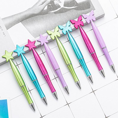 Custom Plastic Star Butterfly Shaped Ballpoint Pen