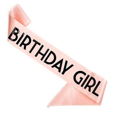 Gold Foil Birthday Girl Sash