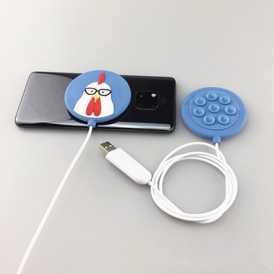 PVC Wireless Charger With Suction Cup