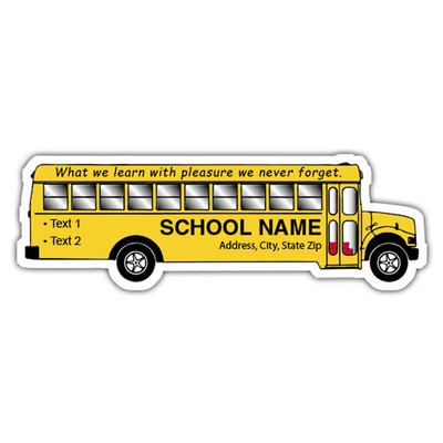 Magnet - School Bus Shape (5.25x1.75) - 30 Mil - Outdoor Safe