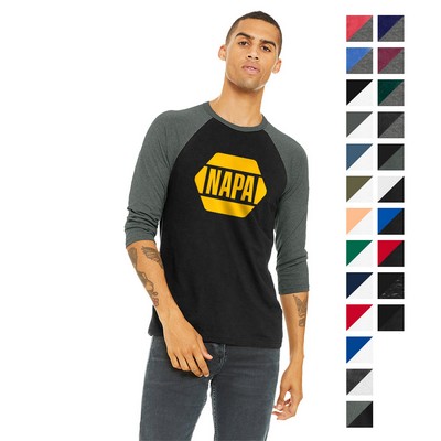 BELLA+CANVAS ® Unisex 3/4-Sleeve Baseball Tee