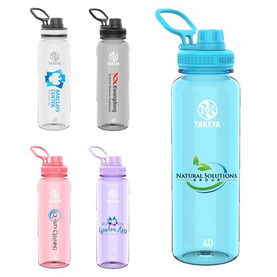 Takeya® 40 Oz. Tritan™ Bottle w/Spout Lid (Full Color Digital)