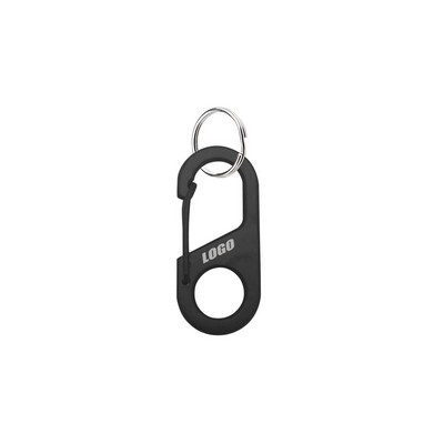 Black Oval Shaped Key Holder Carabiners