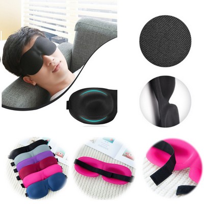 3D Contoured Blackout Adjustable Strap Eye Mask for Sleeping