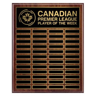 Genuine Walnut Annual Plaque, Award Trophy, 10x1