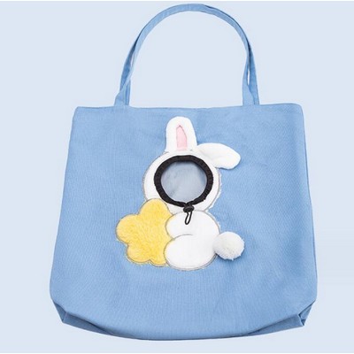 Cute Rabbit-Shaped Cat Carrier Portable Dog Carrying Tote Big Bag