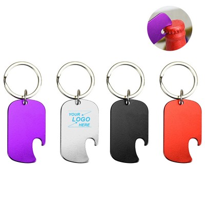 Dog Tag Bottle Opener Keychain