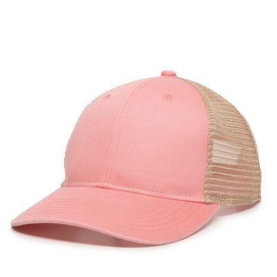 Outdoor Cap PNY-100M Ladies Fit With Ponytail Mesh Back Hat with Leather Patch