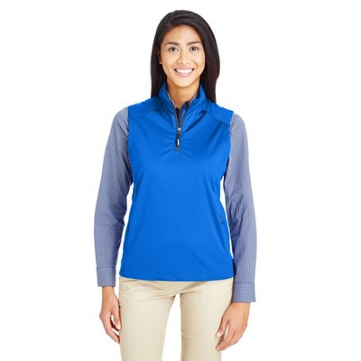 CORE365 Ladies' Techno Lite Three-Layer Knit Tech-Shell Quarter-Zip Vest