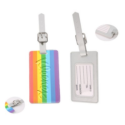 Rainbow Debossed Luggage Tag